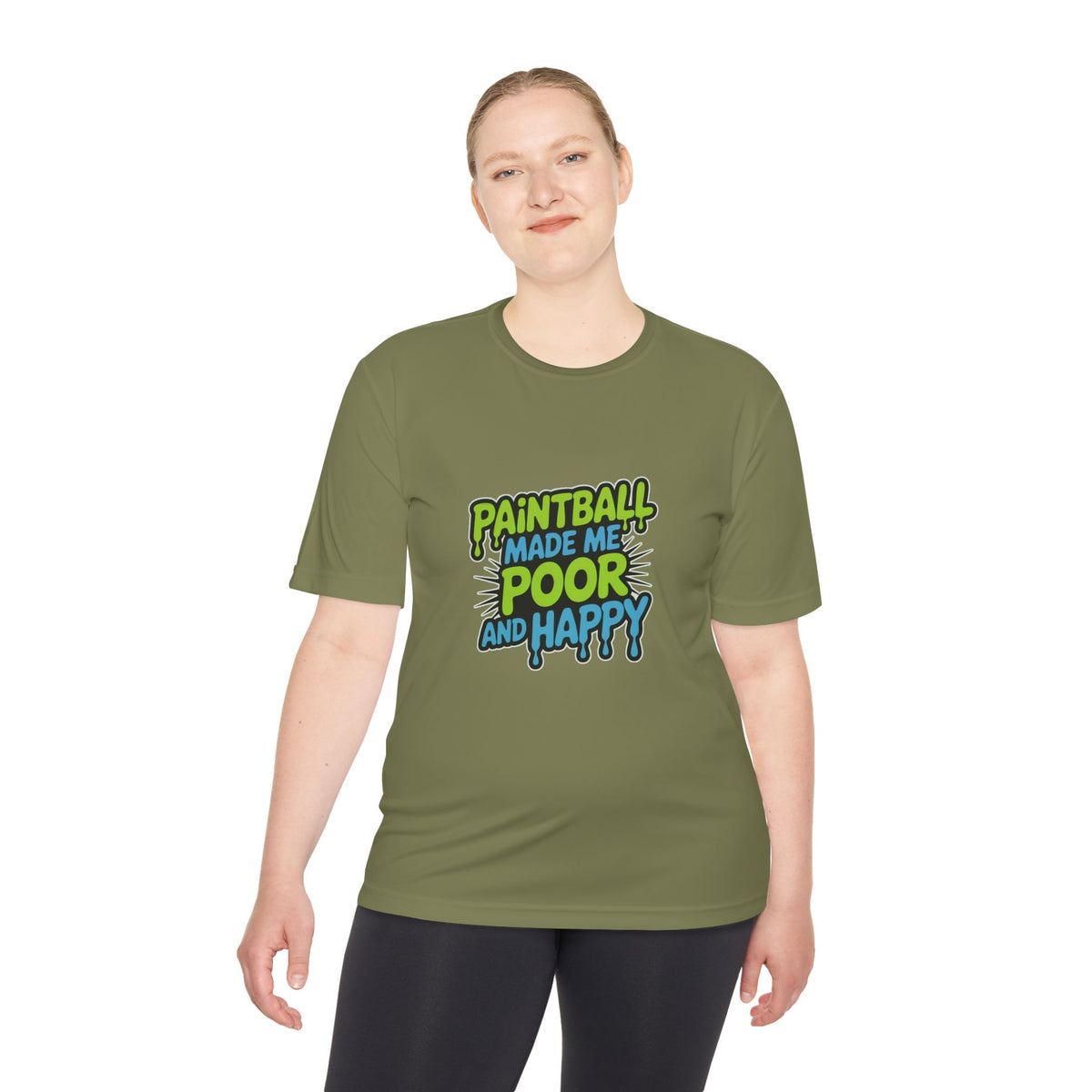 Poor and Happy - Moisture Wicking Tee